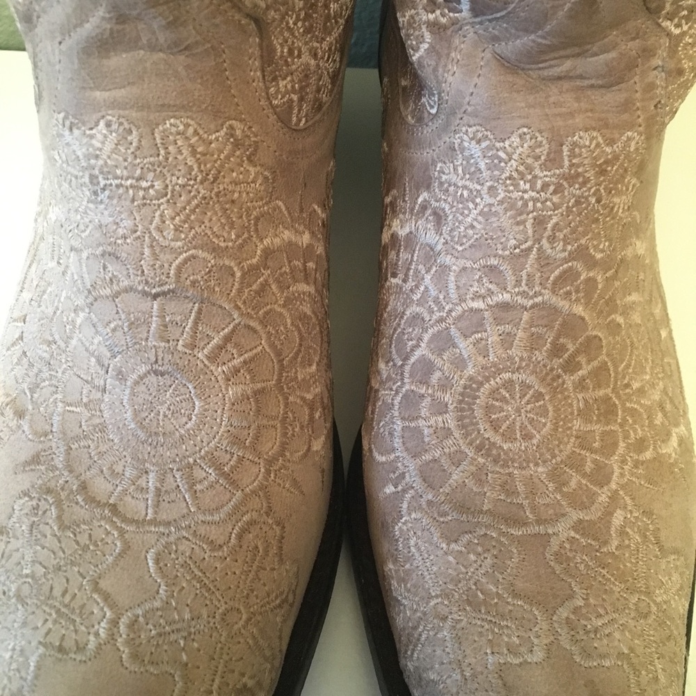 BLACK STAR  Medina (bone)  colored cowboy boots - Picture 6 of 7